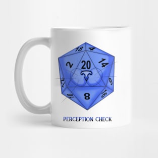 Dice. Cat. D20. Perception Check Mug